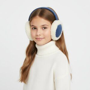 UGG Blue and Cream Kids Earmuffs